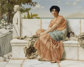 Reverie, by John William Godward, oil, 1904