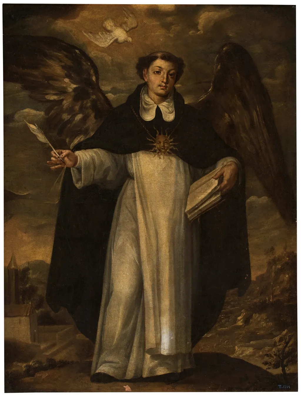 Santo Tomás de Aquino, by José Risueño, oil, 1708