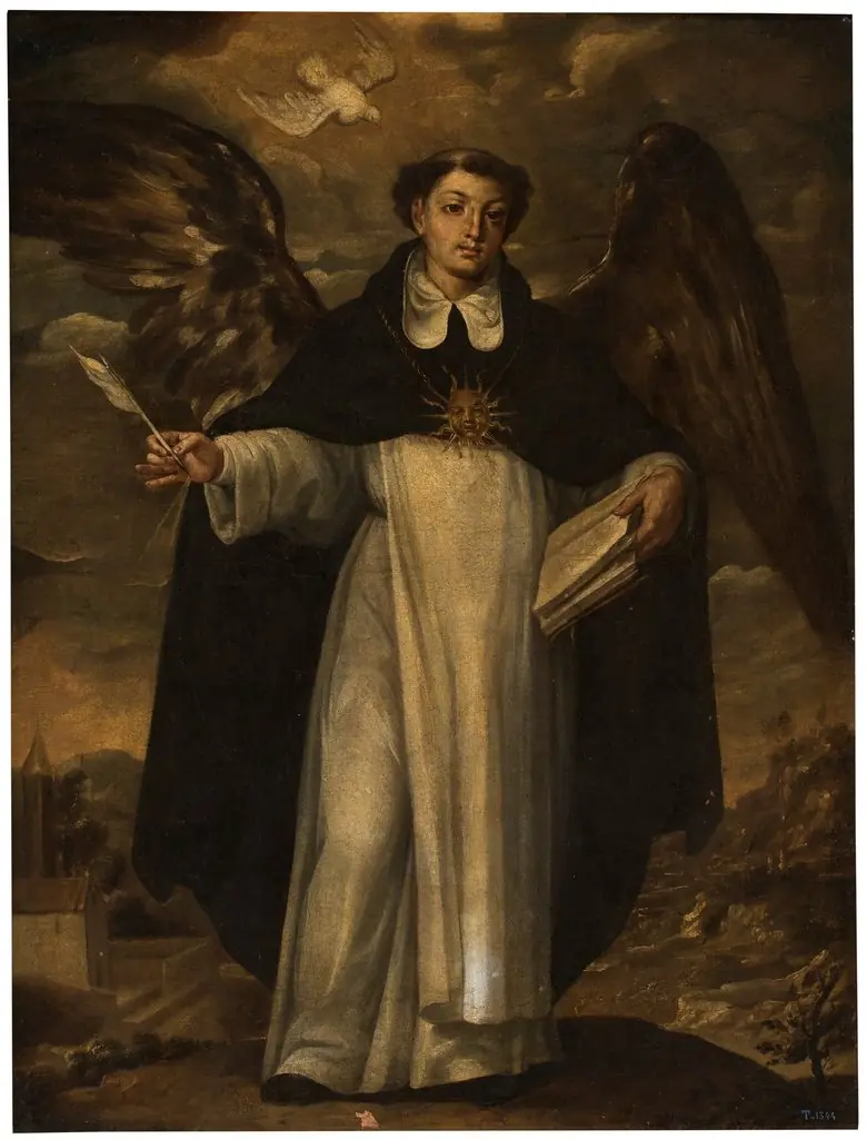 Santo Tomás de Aquino, by José Risueño, oil, 1708