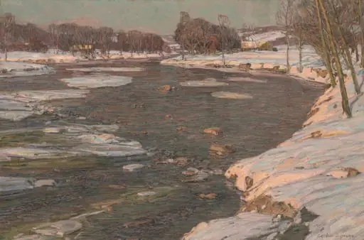 The Winter Sun, by George Gardner Symons, oil, 1909