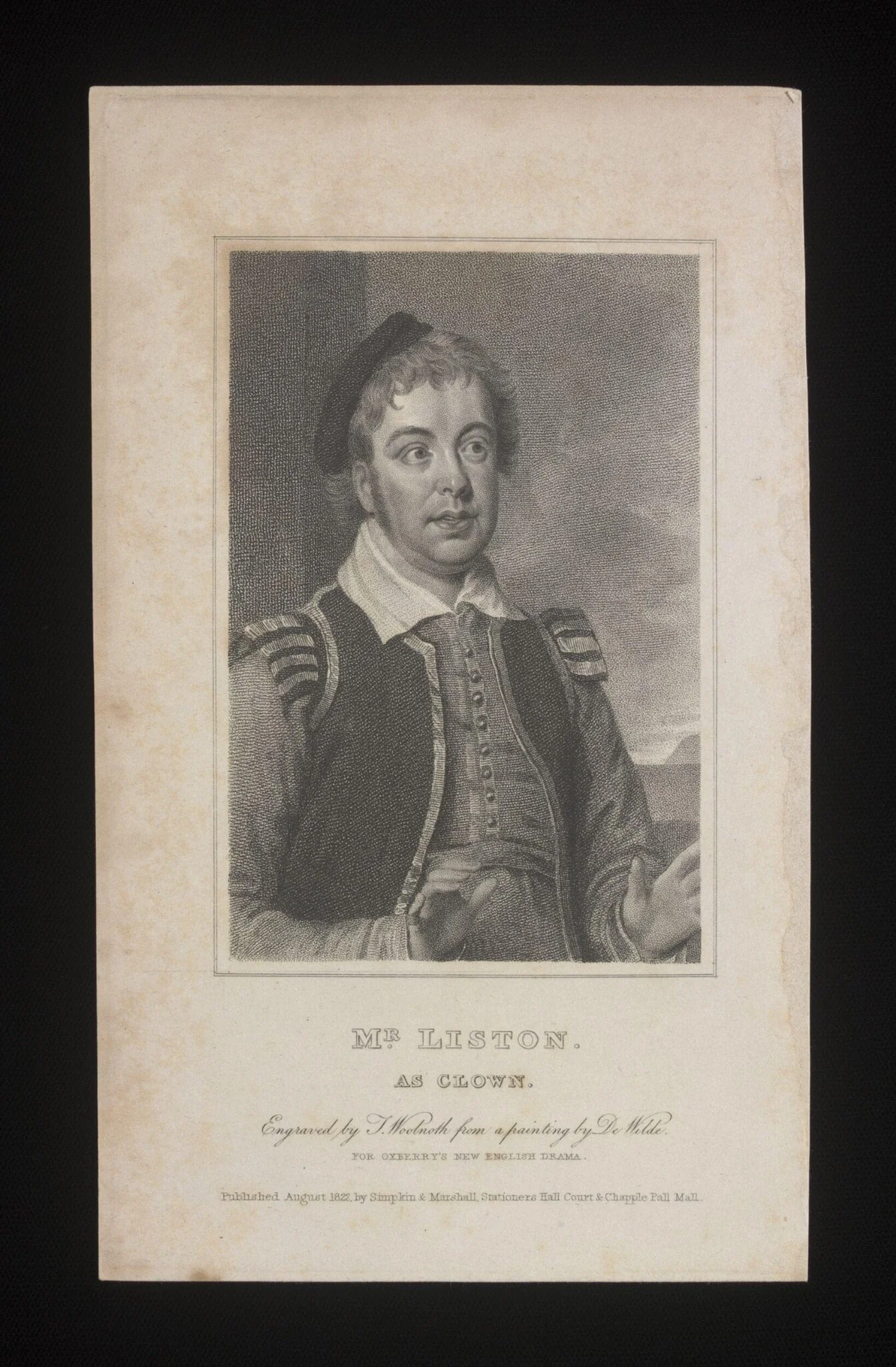 Mr Liston as Clown, detail