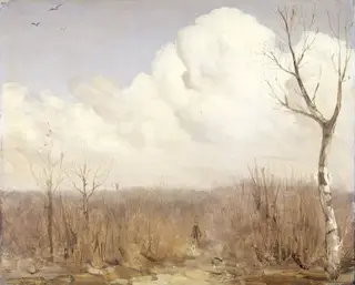 Autumn Day, by Gerrit Willem Dijsselhof, oil, 1905