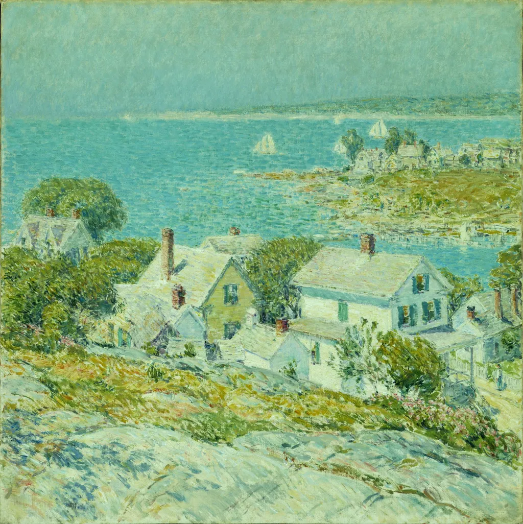 New England Headlands, by Childe Hassam, oil, 1895