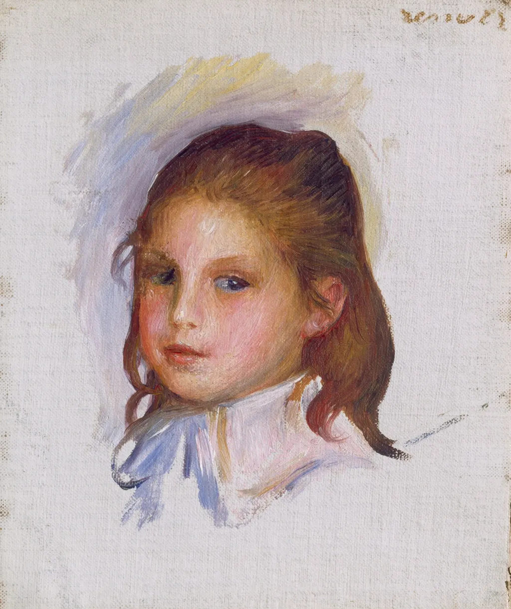 Child with Brown Hair, by Auguste Renoir, oil, 1888