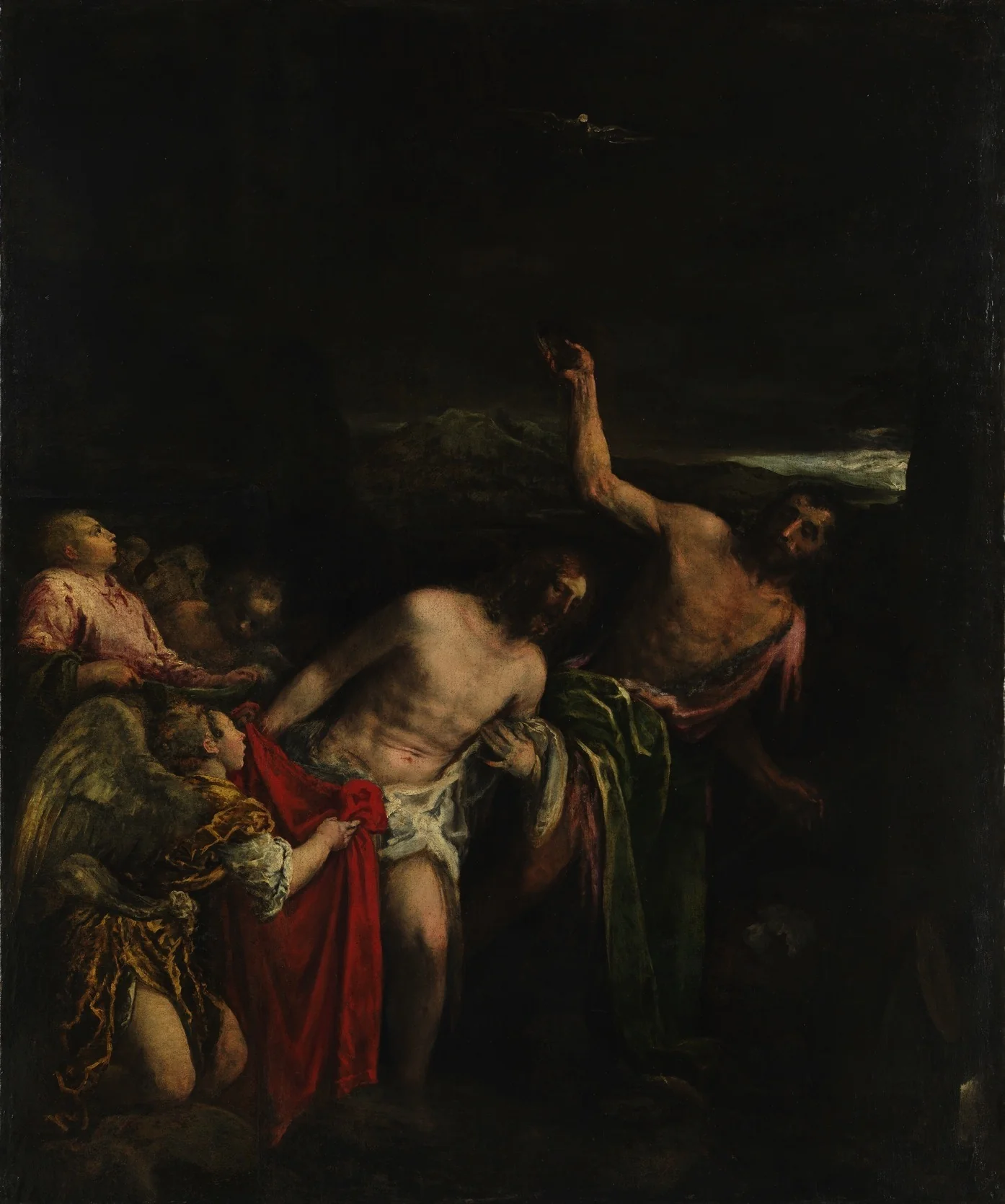 The Baptism of Christ, detail