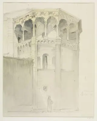 Architectural drawing, by Gerald Callcott Horsley, 1887