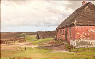 Et hus på Alheden, by Hans Smidth, oil, 1912
