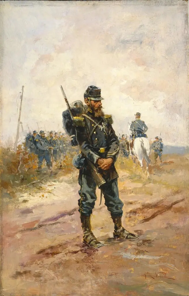 A Soldier, by Alphonse de Neuville, unspecified, 1870