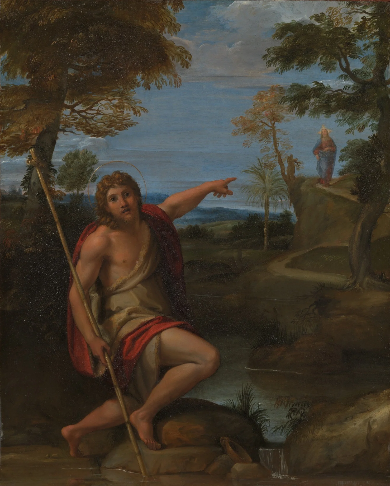 Saint John the Baptist Bearing Witness, detail