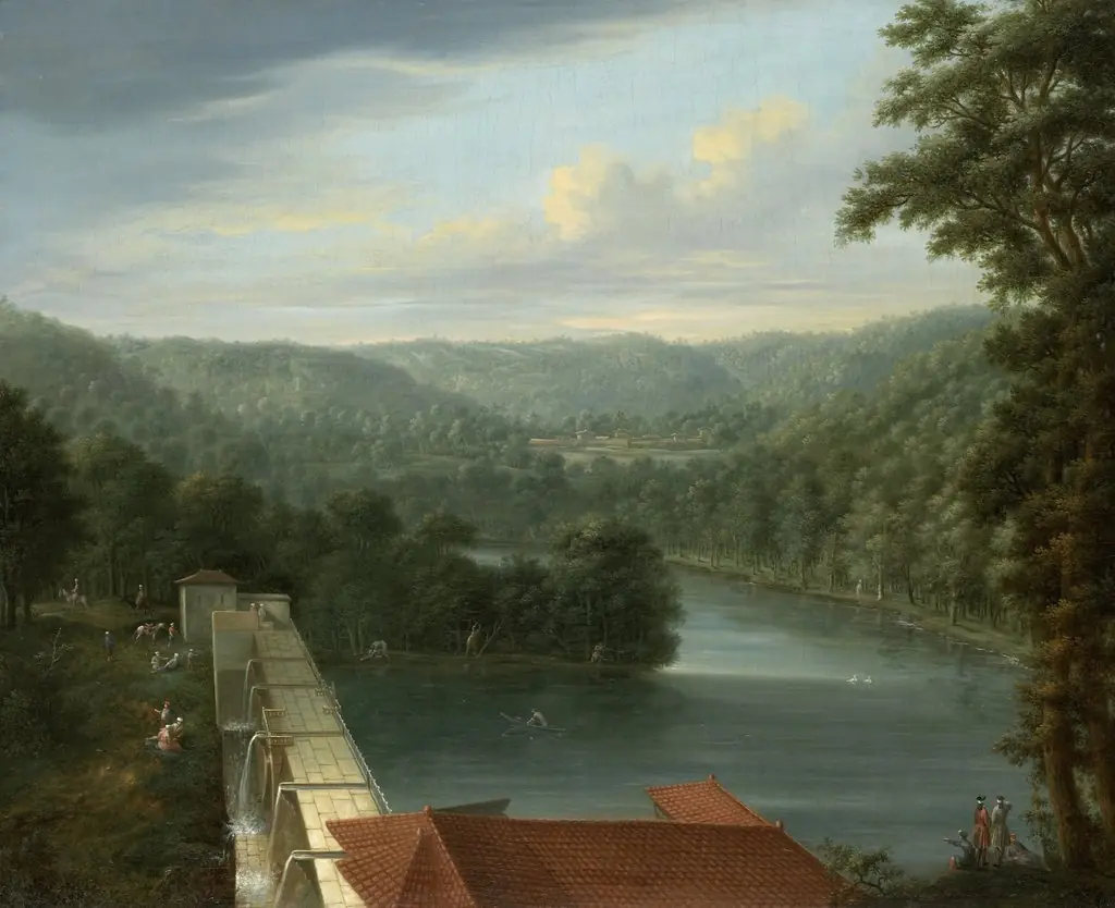 The Water Reservoirs, the so-called Bends, in Belgrade Forest, by Johann Christian Vollerdt, oil, 1750