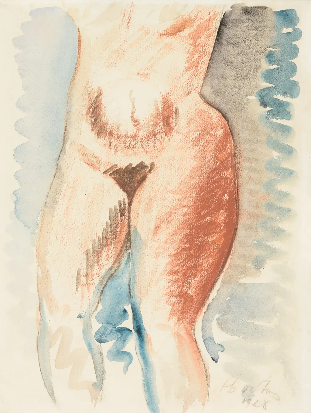 STUDIU DE NUD – TORS, by Alexandru Phoebus, 1928