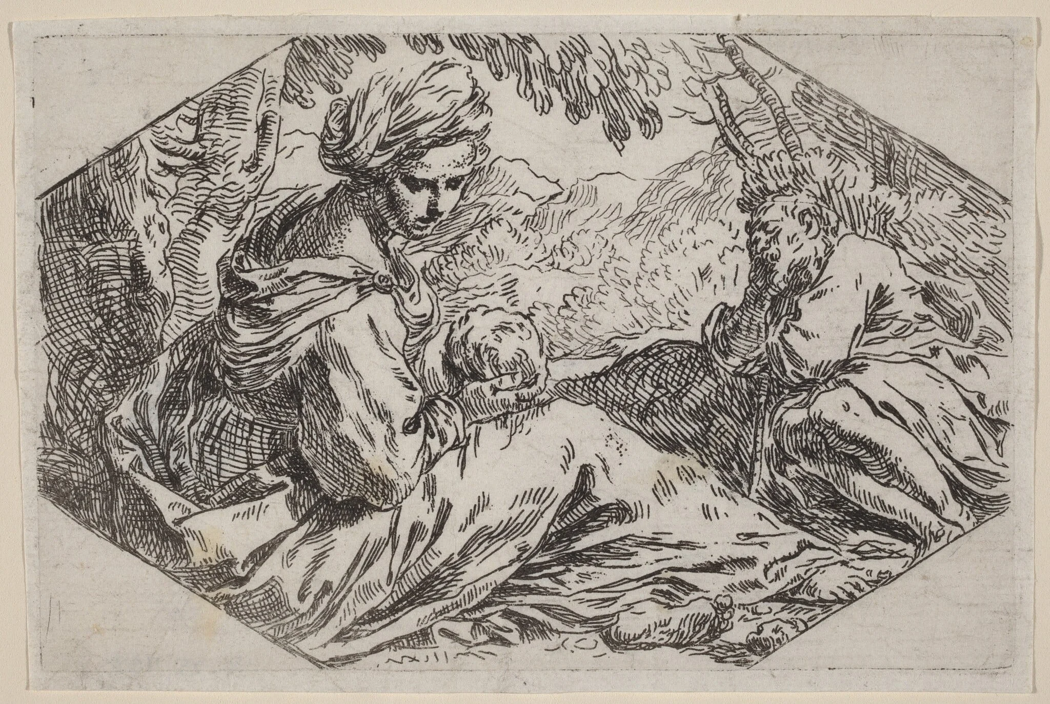 The Rest on the Flight into Egypt, detail
