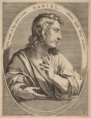 Daniel, by Theodor Galle, ink, 1613