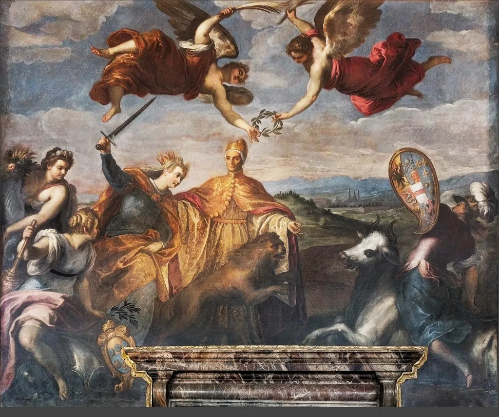 Allegory of the victory over the League of Cambrai, by Palma il Giovane, oil, 1596