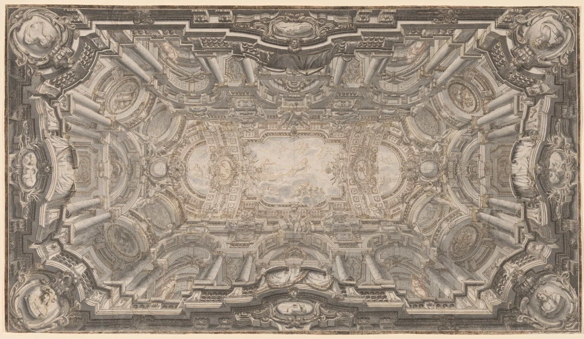 A Grand Illusionistic Ceiling, detail