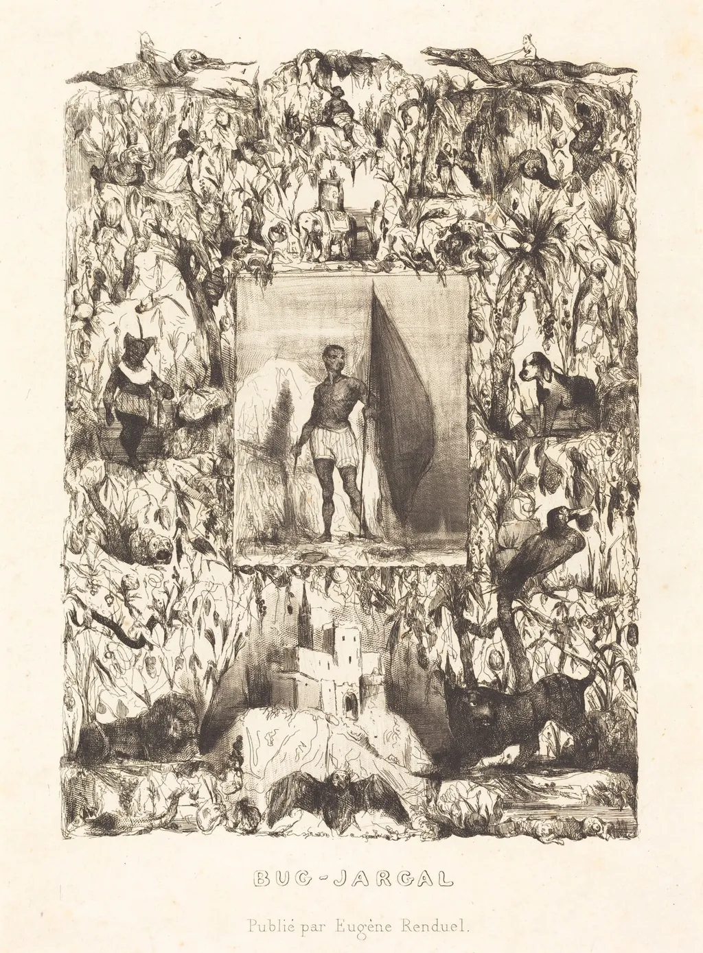 Bug-Jargal, by Célestin Nanteuil, ink, 1832