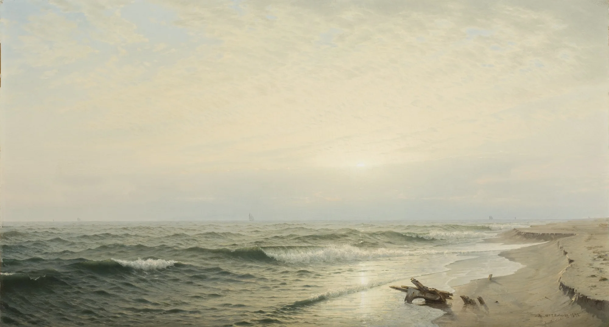 Beach at Long Branch: Sunrise, detail