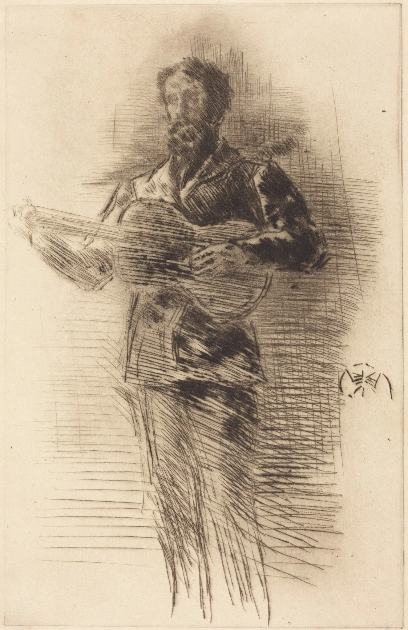 The Guitar Player, detail