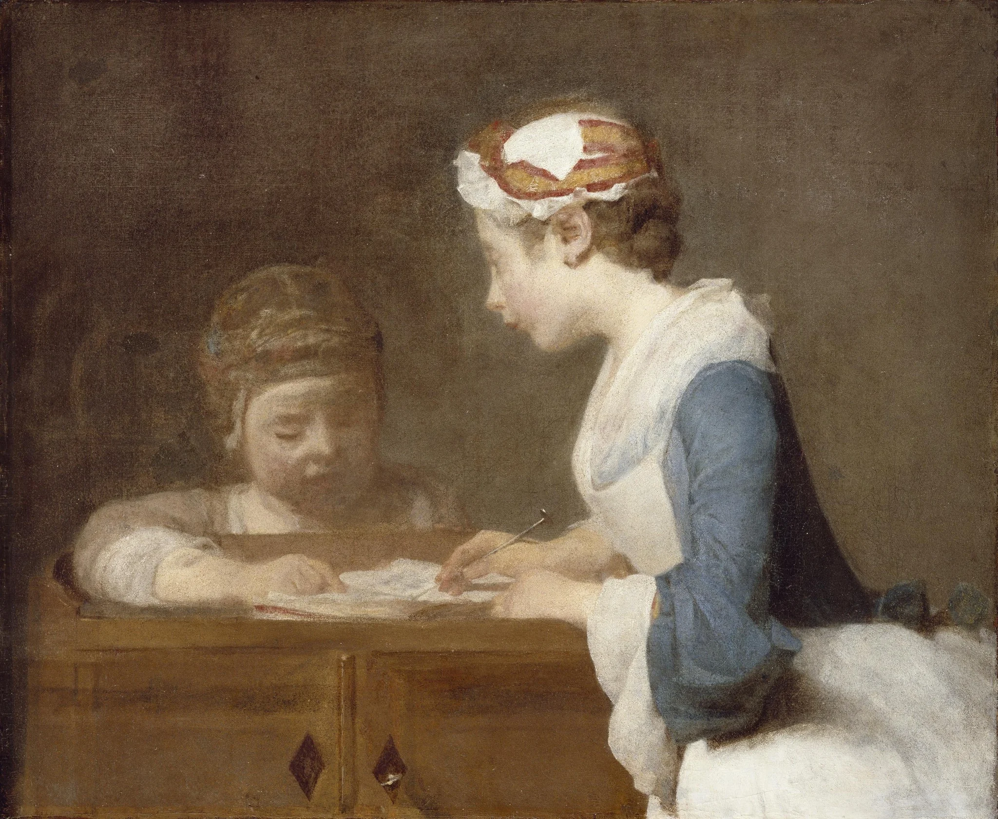 The Schoolmistress, detail