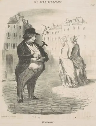 Un amateur, by Honoré Daumier, ink, 1847