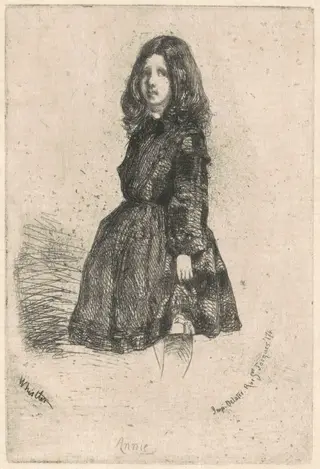 Annie, by James McNeill Whistler, ink, 1857