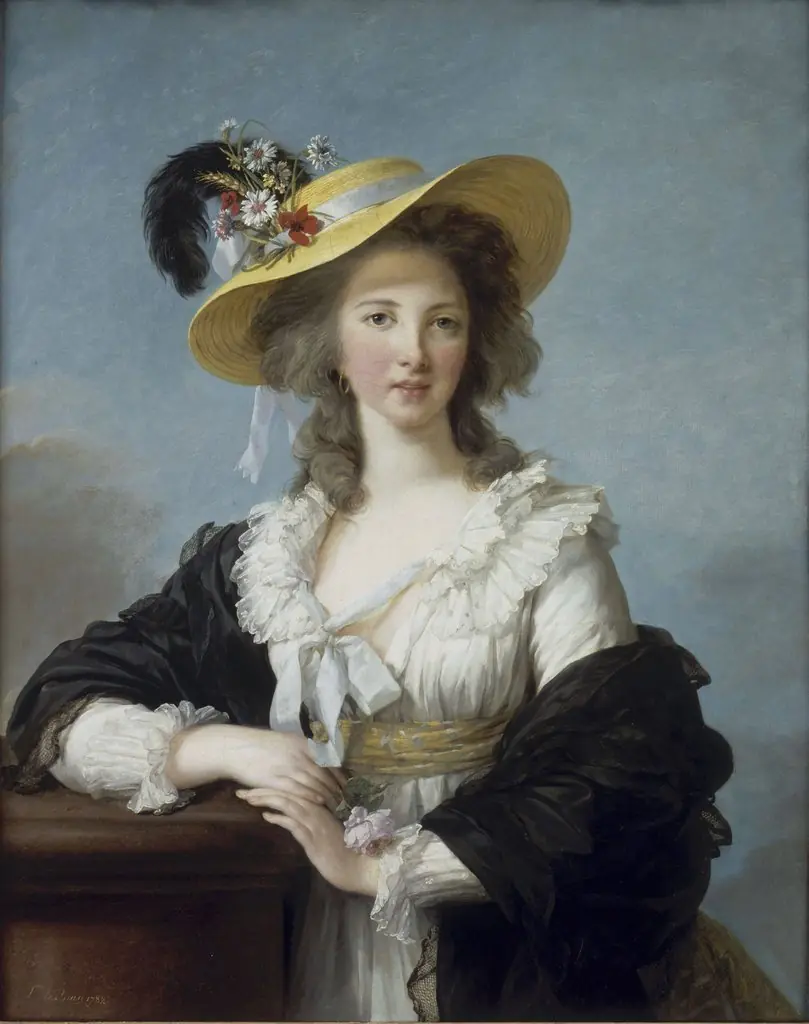 Yolande-Martine-Gabrielle de Polastron, Duchess de Polignac, by Élisabeth Louise Vigée Le Brun, oil, 1792
