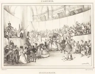 Mascarade, by Paul Gavarni, ink, 1831