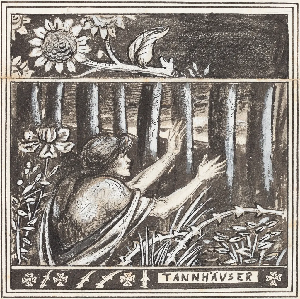 Tannhäuser, by Aubrey Beardsley, ink, 1885