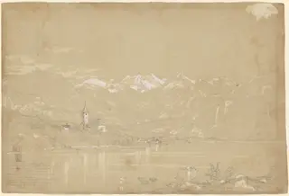 Lake of Brienz, by John William Casilear, gouache, 1801