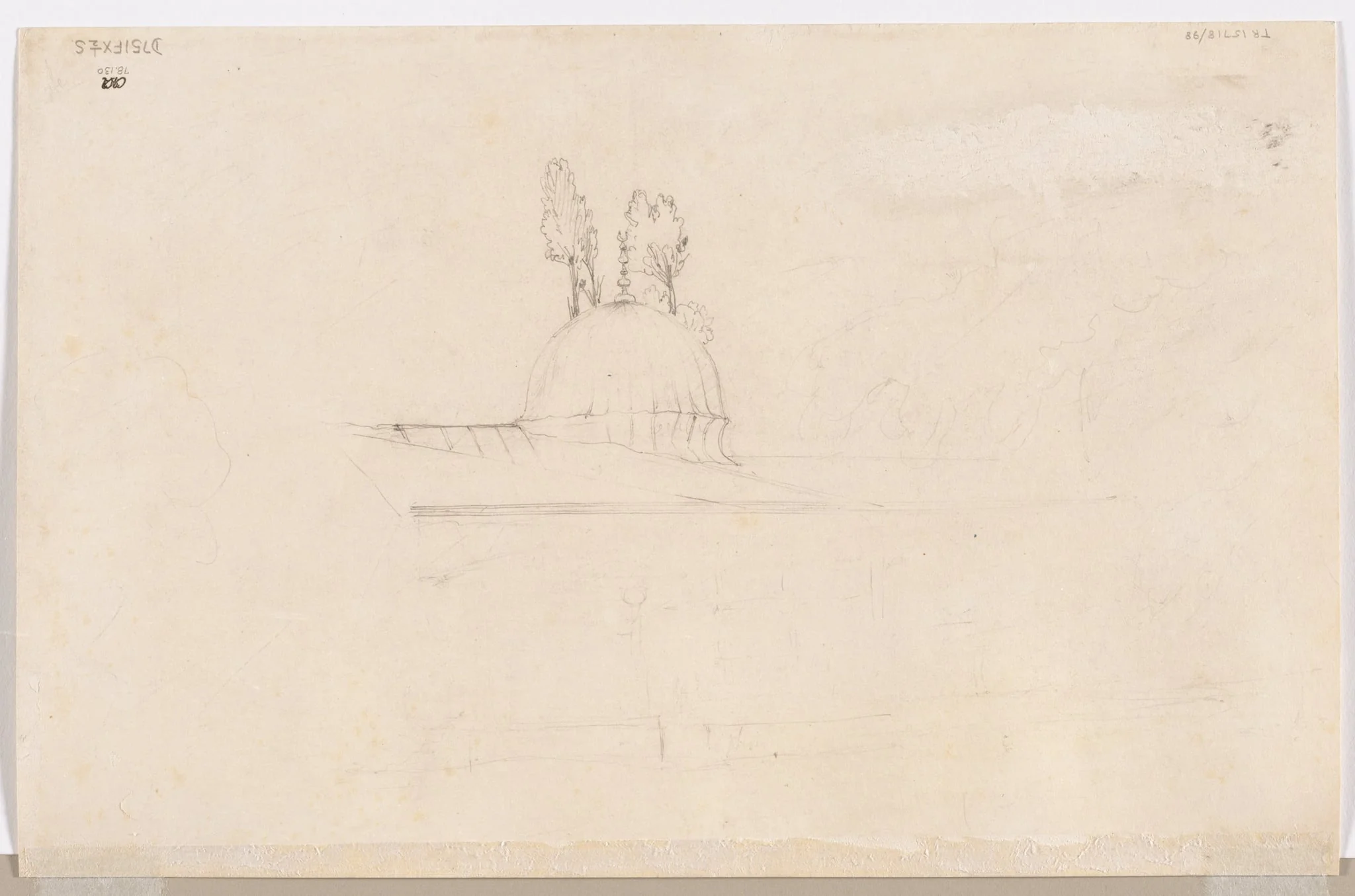 Sketch for Pavilion Near a Mosque (verso), detail