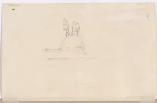 Sketch for Pavilion Near a Mosque (verso), by Félix Ziem, 1804