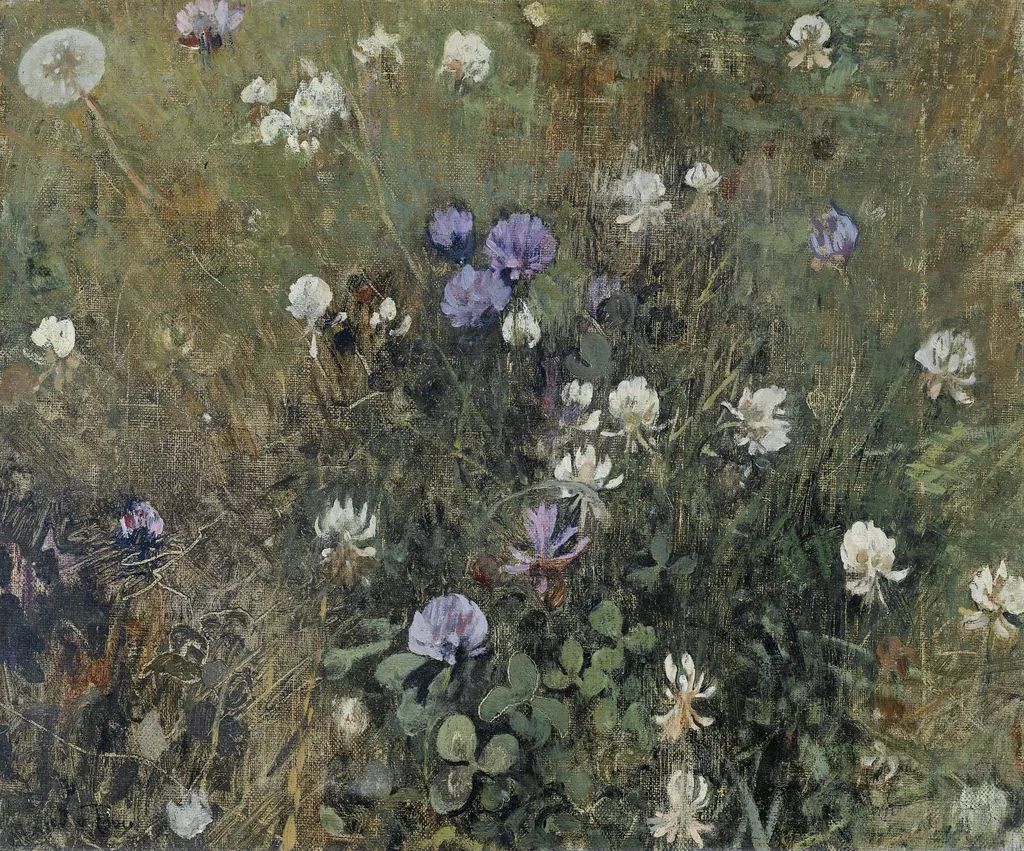 Blooming Clover, by Jacobus van Looy, oil, 1899