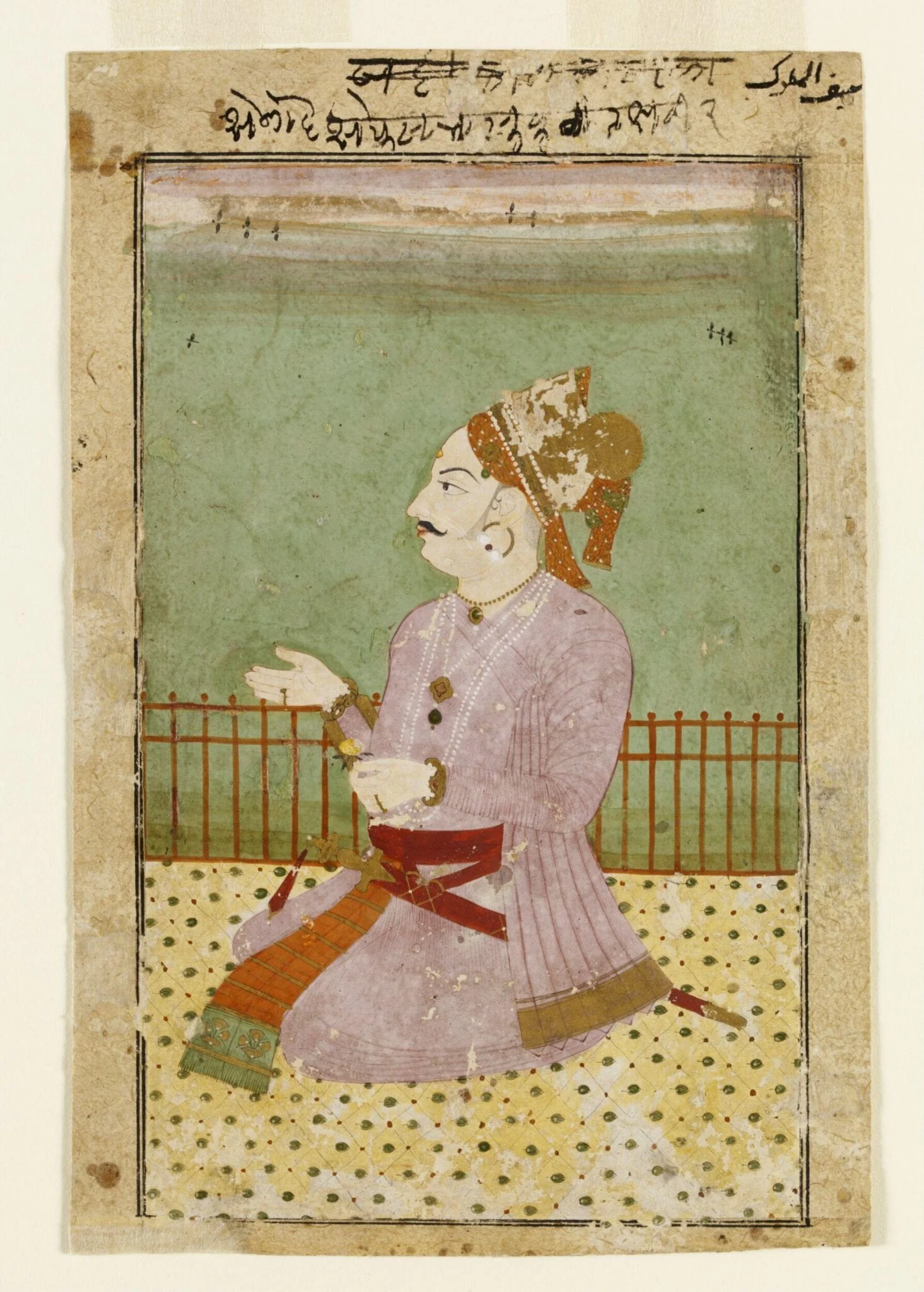Raja Abhai Singh of Jodhpur, detail