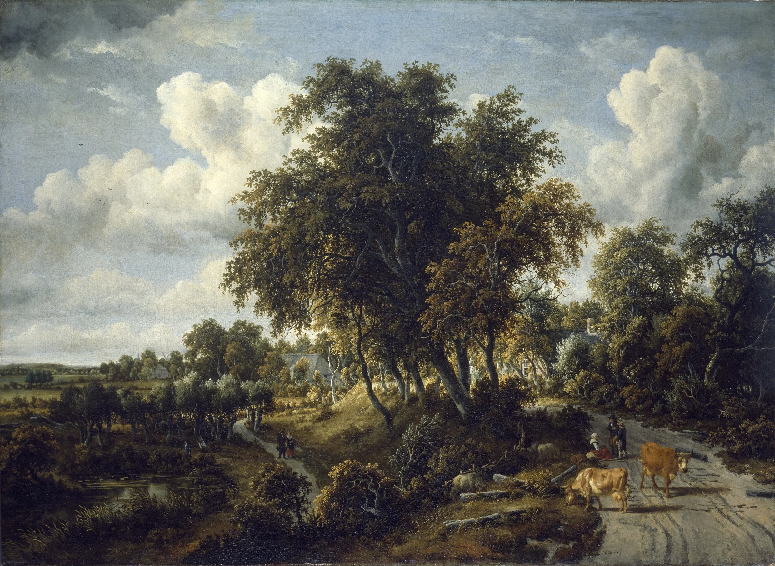 A Wooded Landscape: the Path on the Dyke, detail