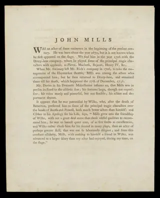H Beard Print Collection, by Clarendon, 1750
