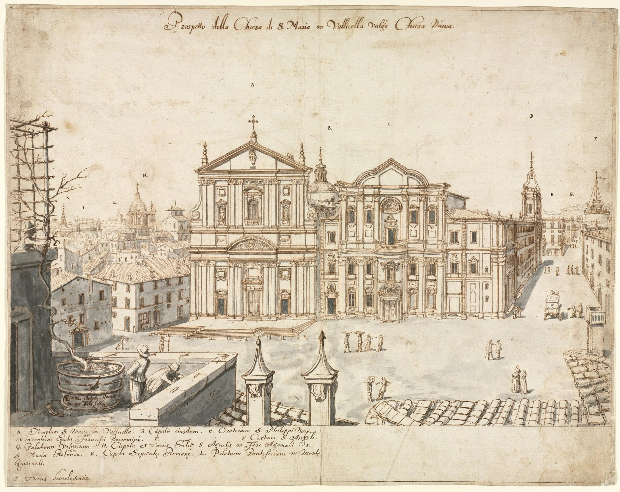 Eighteen Views of Rome: The Church of Santa Maria in Vallicella, detail