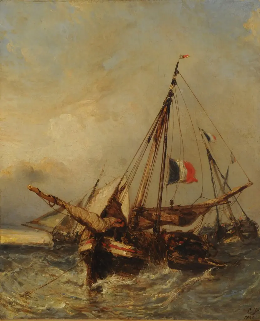 Marina, by Eugène Isabey, oil, 1840