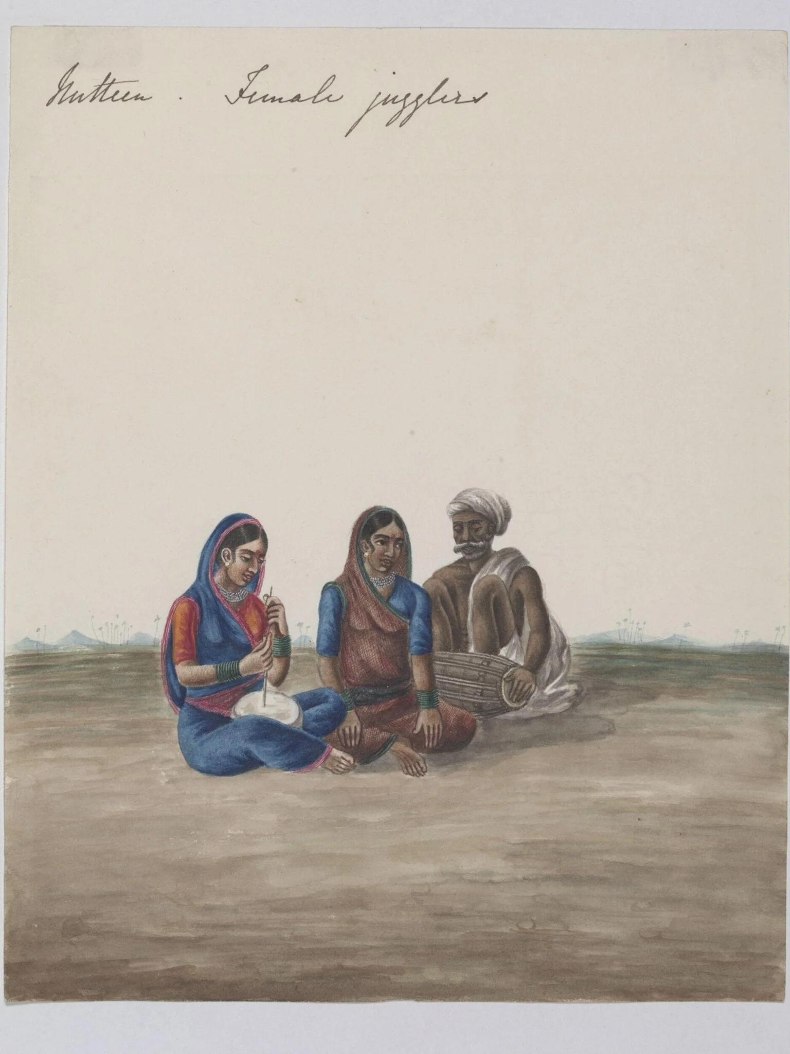 Three entertainers, detail
