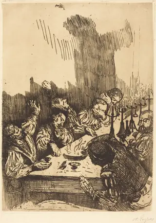 Shadow (Ombre), by Alphonse Legros, ink, 1874