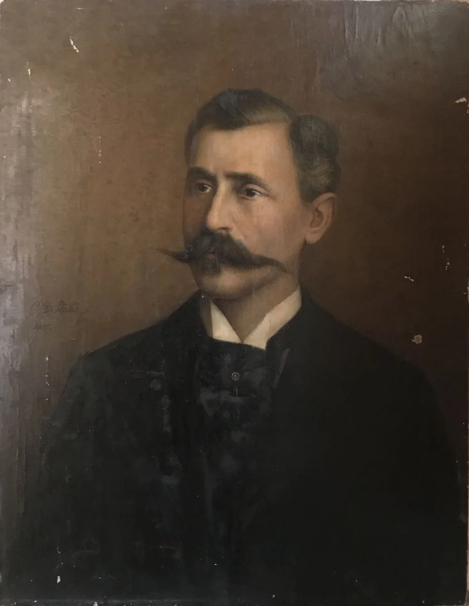 Portretul lui Spiru Haret, detail