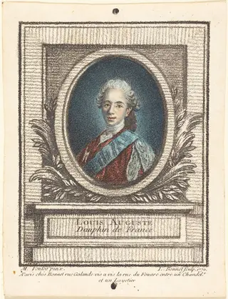 Louis-Auguste, Dauphin de France, by Louis-Marin Bonnet, chalk, 1770