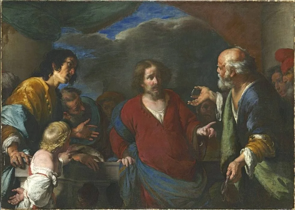 Das Gleichnis vom Zinsgroschen, detail