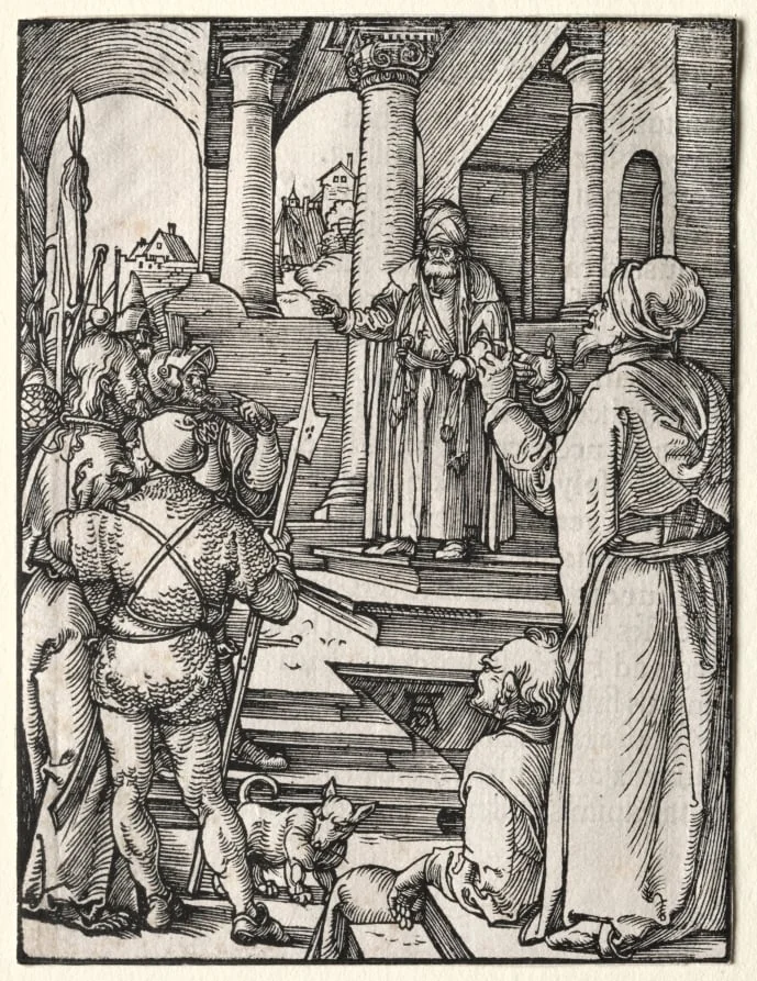 The Small Passion: Christ Before Pilate, detail