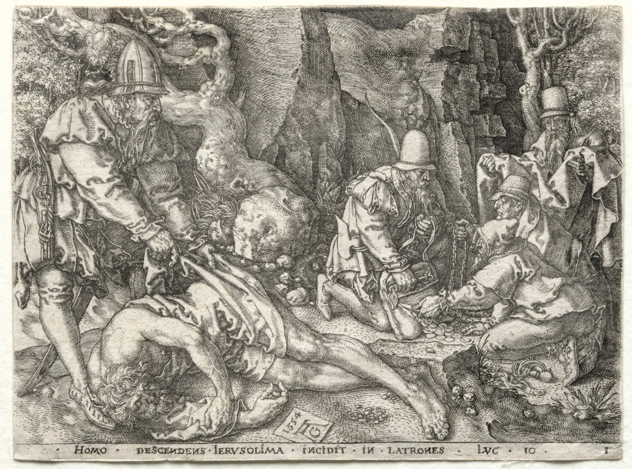 The Parable of the Good Samaritan: The Robbers Attacking the Travelers, detail