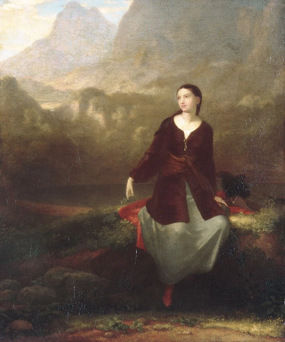 The Spanish Girl in Reverie, detail
