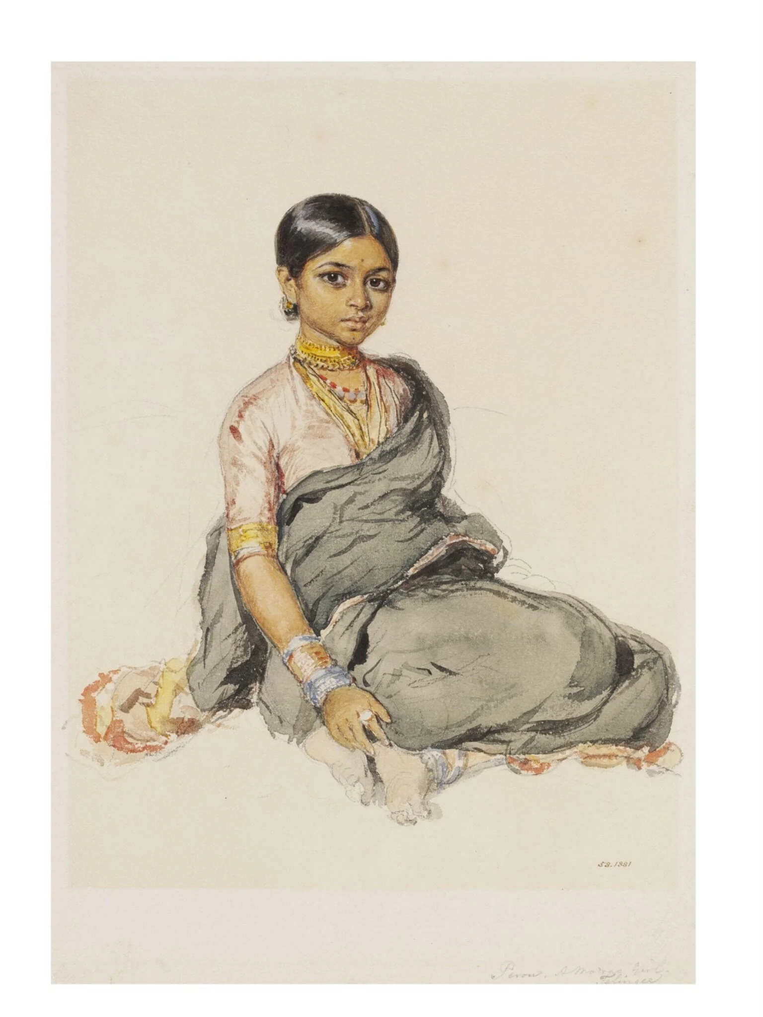 Telingi Girl named Perou from the Madras Region, detail