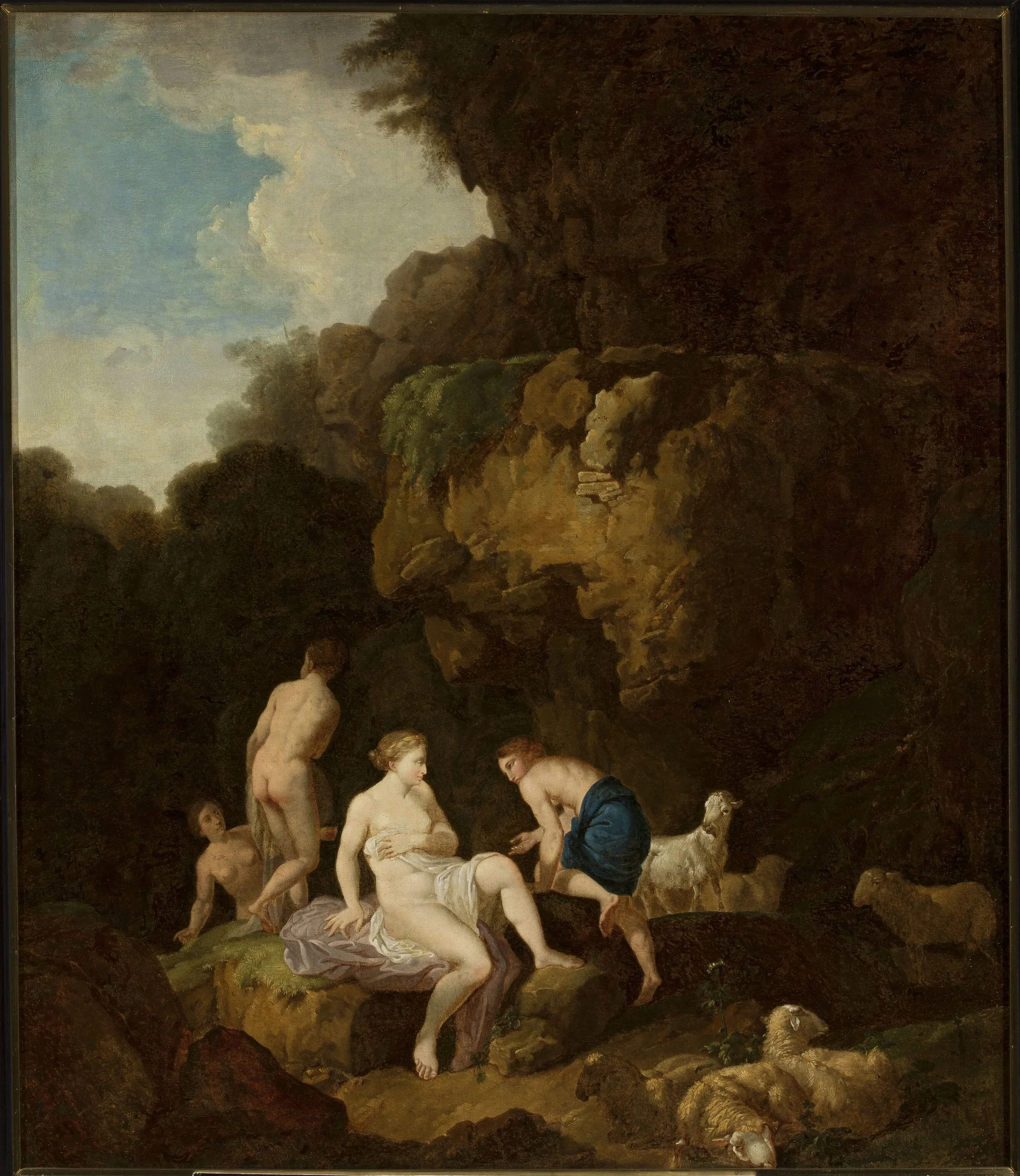Nymphs in a grotto, detail