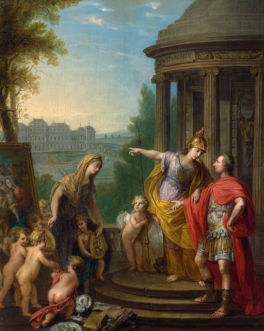 Allegory of the Transfer of the Imperial Gallery to the Belvedere, detail