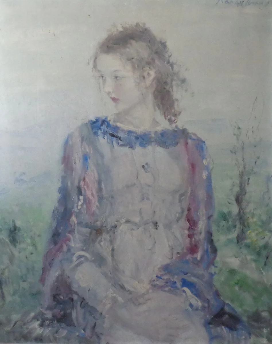 Portret de fată, detail