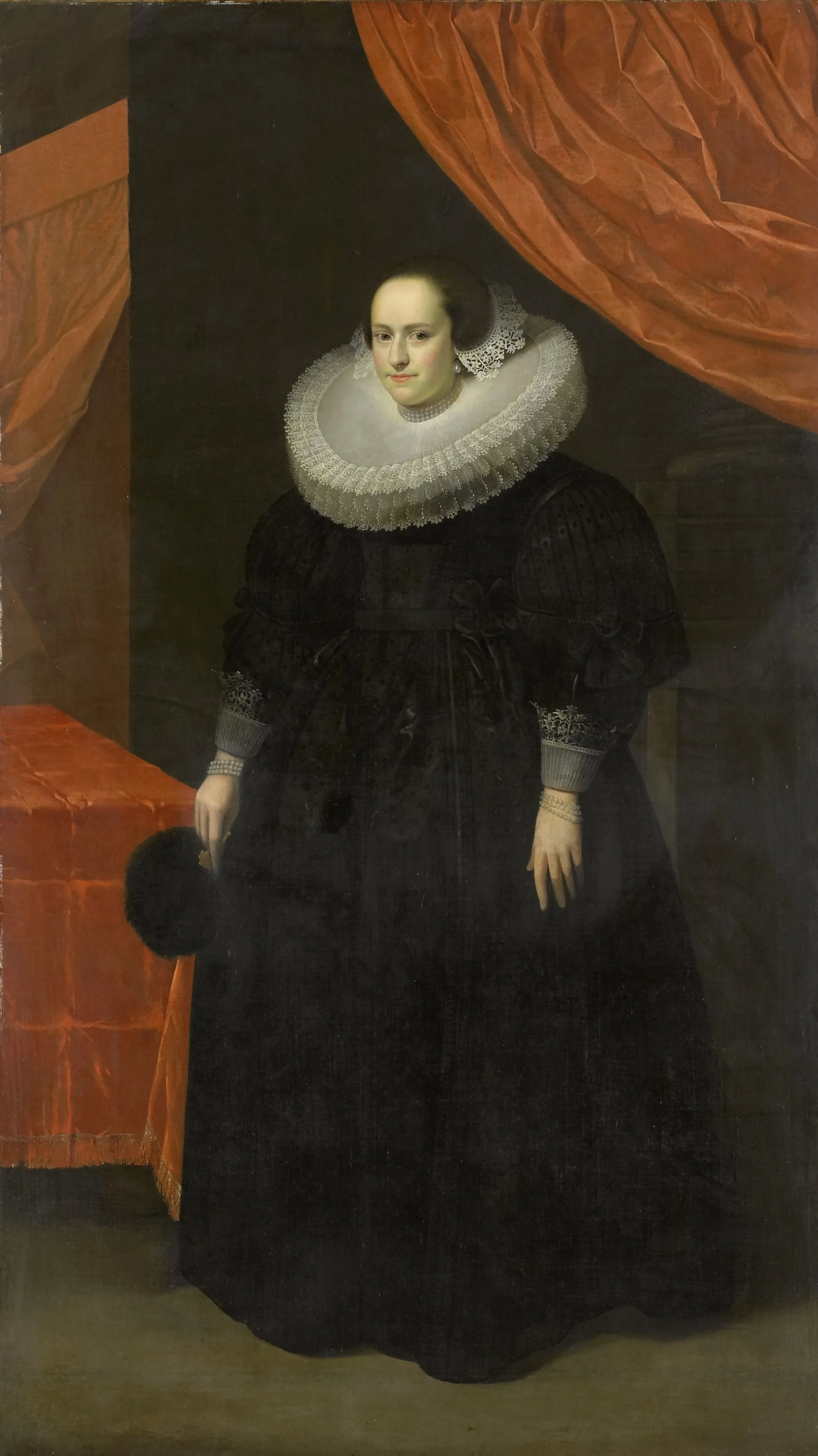 Portrait of Suzanna Moor (1608-57), detail